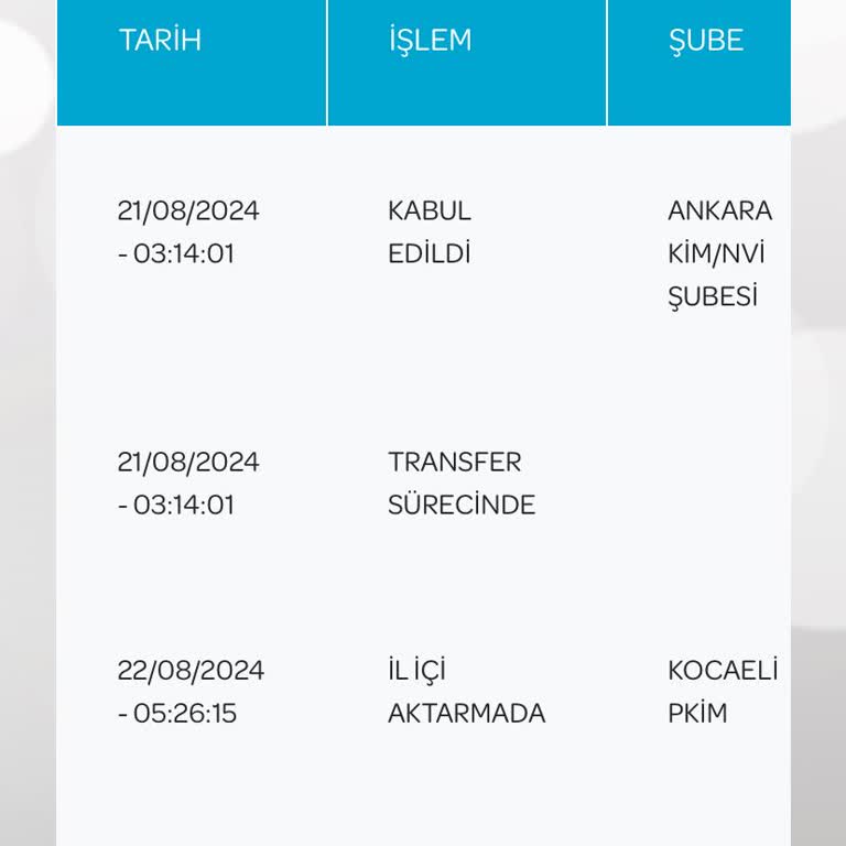 PTT Kargo Bir Haftadır Elinizde Olan Kargo