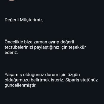 Gratis Sipariş Statü Problemi