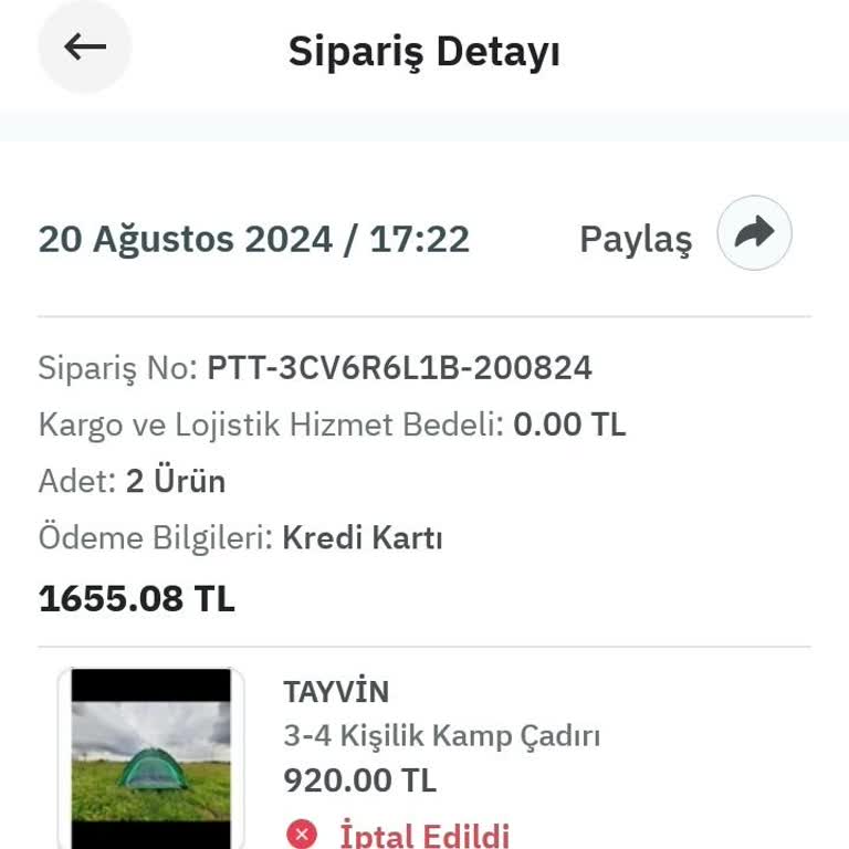 Epttavm'de Tayvin Mağazasının Sipariş Ve İade Sorunu