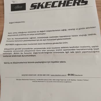 Skechers In 3 Ayda Parçalanan Ayakkabısı