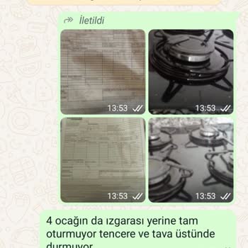 Goodwest Cam Ankastre Set 3‘lü Siyah Ocak Izgaraları Yerine Oturmuyor.