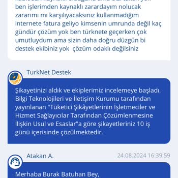 TurkNet 10 Gündür Teknik Destek Sunmuyor Sorumsuzluk