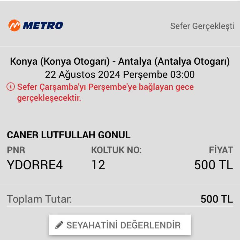 Obilet E Fatura Vermiyor