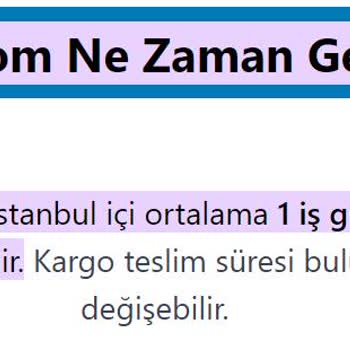 İncehesap Geciken Teslimat Ve Yanıltıcı Bilgilendirme