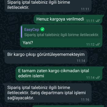 Easycep.com'dan Sipariş İptalinde Yaşanan Süreç Sorunu