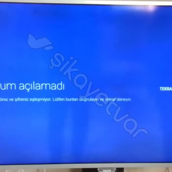 Philips TV'de Oturum Açma Hatası