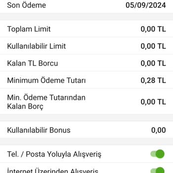 Garanti BBVA Kredi Kartı Limit İşlemi