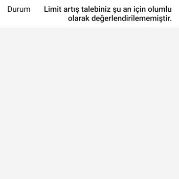 Garanti BBVA Kredi Kartı Limit İşlemi