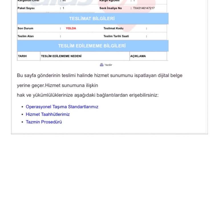 Aras Kargo Müşteri Kargo İlgisizliği