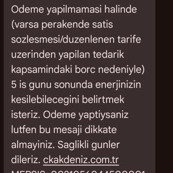 Ck Enerji Akdeniz Elektrik Yanlış Abonelik Bilgileri Nedeniyle Sürekli Taciz Ediliyorum