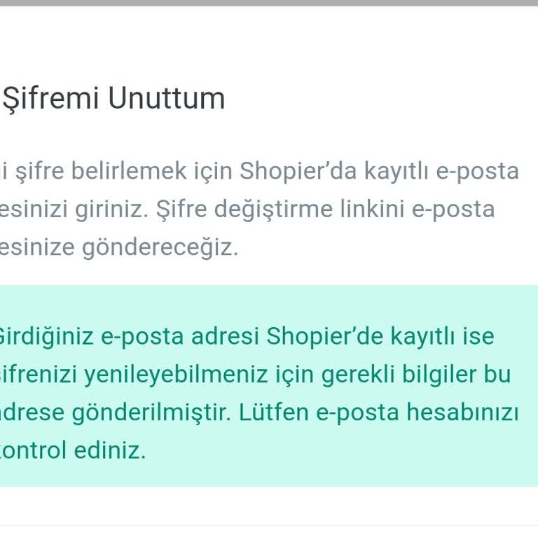 Shopier Hesabıma Giriş Yapamıyorum