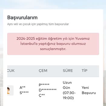 Yuvamız İstanbul Başvurumuz Olumsuz Ama Sebep Bildiren Yok!