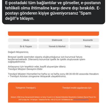 Trendyol Kurumsal Fatura Bilgilerinin Düzgün İşlenmemesi