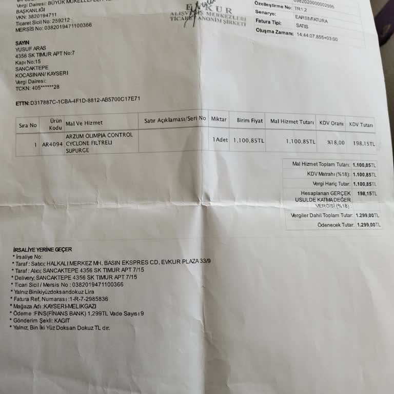 Arzum Süpürge Makinesi Kullanıcı Deneyimim