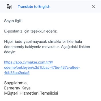 Cvmaker.com.tr Hesabımdan Para Çekilmiş