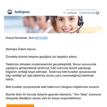 Sunexpress Bilet İptalinde Yüksek Kesinti Sorunu