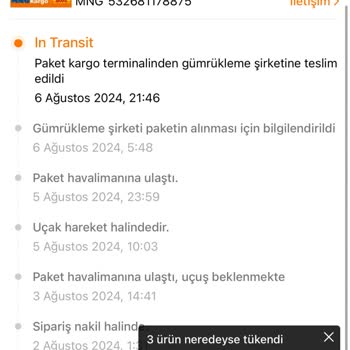 MNG Kargo Sorunu. Kargom Gümrükten 20 Gündür Teslim Alınmadı.