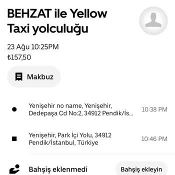 Uber İznim Olmadan Çekilen Ücret