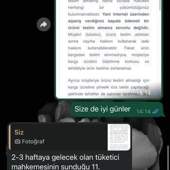 Zirve Parfüm Kozmetik Yanıltıcı Kargo Bilgilendirmesi Ve Haksız İade Bedeli Talebi