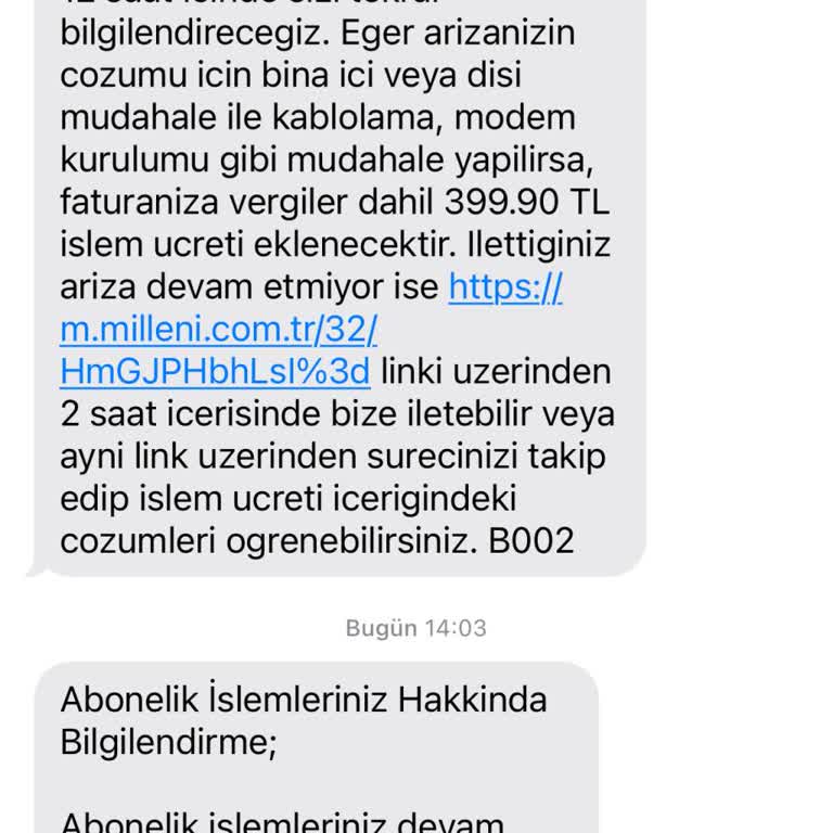 Millenicom Kurulum Sürecindeki Sorunlar Ve Ek Ücretler