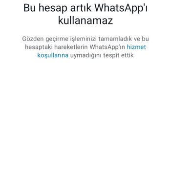 WhatsApp Hesap Blokesi