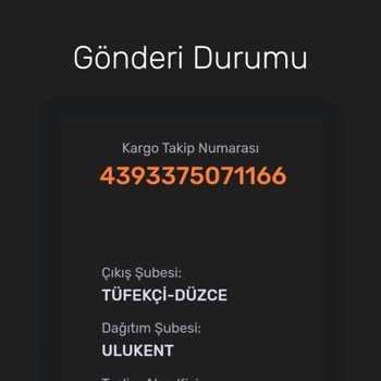 Aras Kargo 4393375071160 Takip Numaralı Teslim Edilmeyen Trendyol Gönderim Hk.