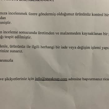 Sneaks Up İade Şikayetim Var