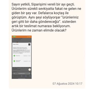 Koçtaş Sitesinden Defalarca Yanlış Ürün Gönderimi