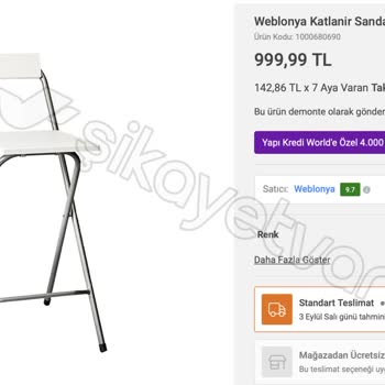 Weblonya Koçtaş Sitesinden Defalarca Yanlış Ürün Gönderimi