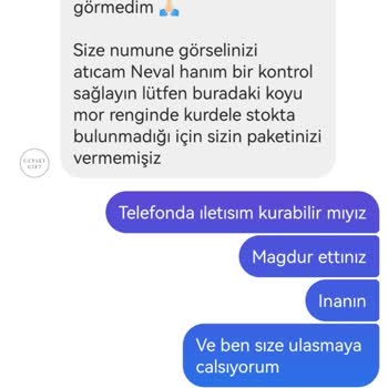 Ceyset Gift Sipariş Ulaşmama Ve İletişim Sorunu