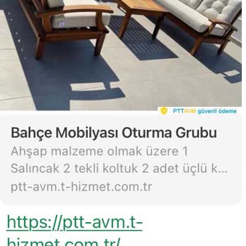 PttAVM Facebook Üzerinden Bahçe Mobilya Takımı Alımında Yaşanan Sorun