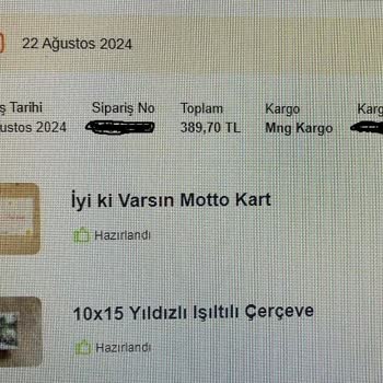 Sosyopix Sitesinden Verilen Sipariş