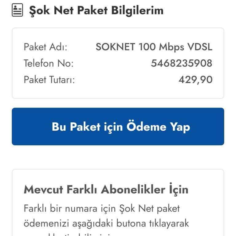 Şok Net İnternet Yüksek Fatura