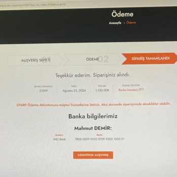 ING Vozolsepet.com-EFT İle Ödemeyi Alıp Müşteriyi Engelliyor