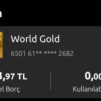 Yapı Kredi World Kullanılabilir Limit Sorunu