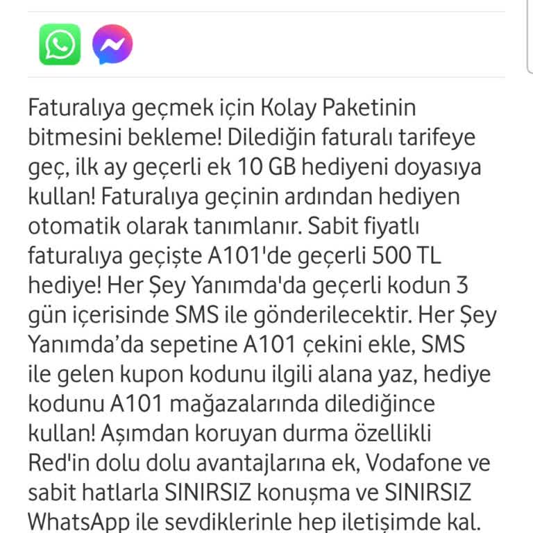 Vodafone Hediye Çeki Mağduriyeti