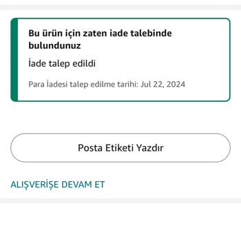 Amazon İade Politikası Sorunu
