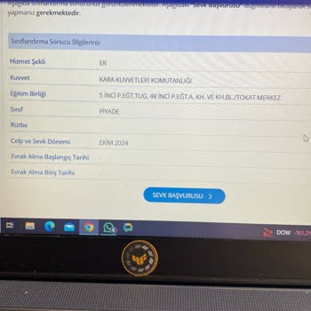 Milli Savunma Bakanlığı Sevk Tarihinin Bozulması