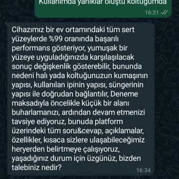 Pirantech Buharlı Temizleyici Koltuklarımı Yaktı