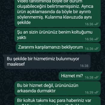 Pirantech Buharlı Temizleyici Koltuklarımı Yaktı