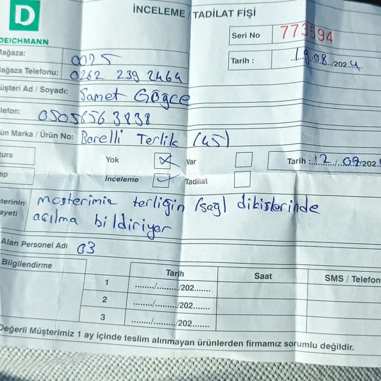 Borelli Değişim Süresine Uymama