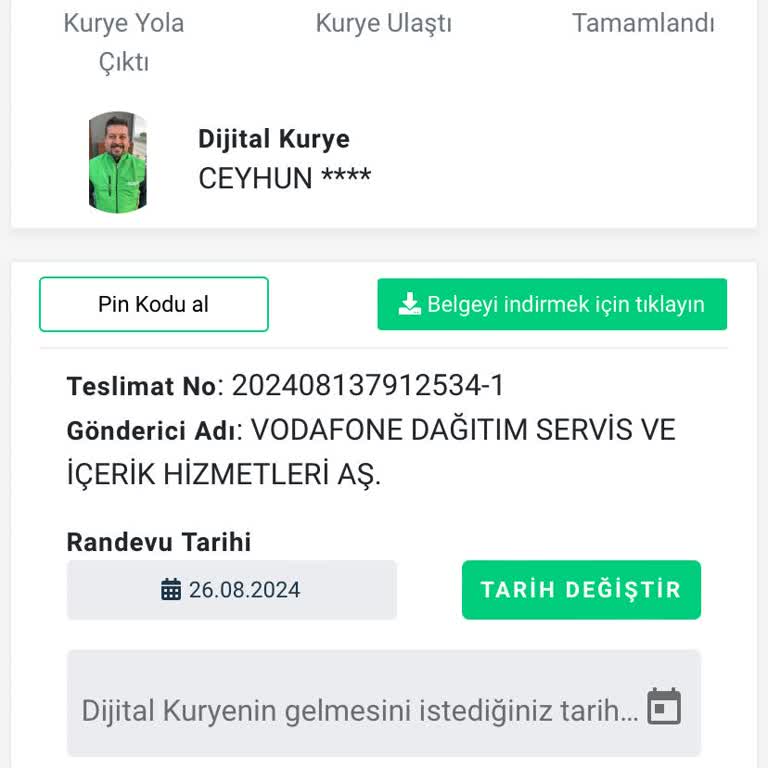 Dijital Kurye Randevu Hep Erteleniyor