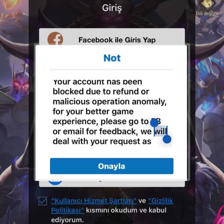 Demon Hunter : Rebirth Hesabım Kapatıldı!