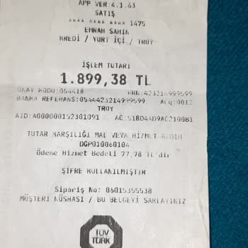 Tüvtürk Muayene Ücreti Ödeme Hizmet Bedeli Alınması