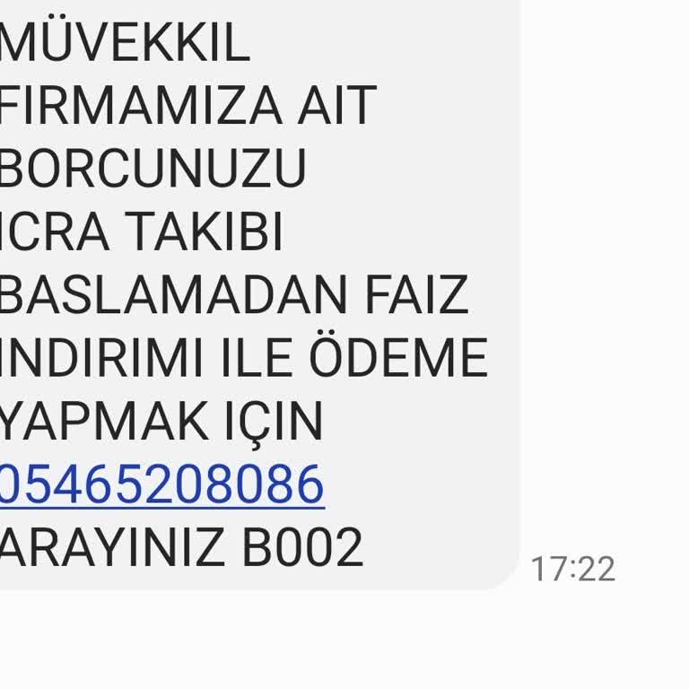 UCKOCLAR HK (SMS) Uckoclar Hk İcra Mesajı Hakkında