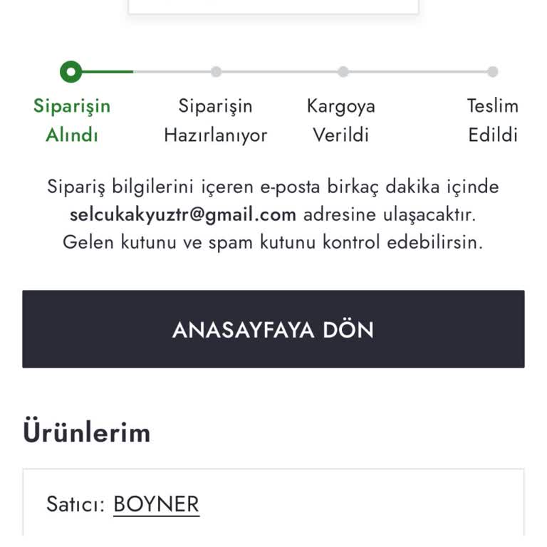 Boyner Bilgi Vermeden Sipariş İptali Yapıyorlar