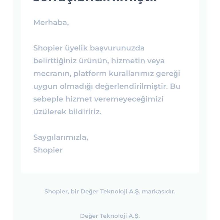 Shopier Kaydımı Onaylamıyor Sebepsiz Yere