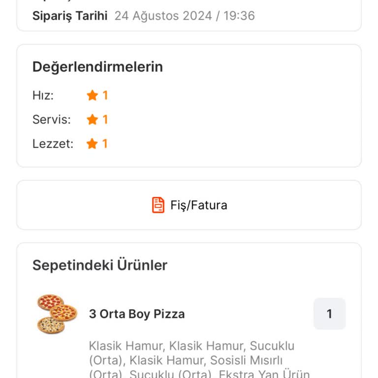 Migros Yemek Siparişi Ve İade Sorunu