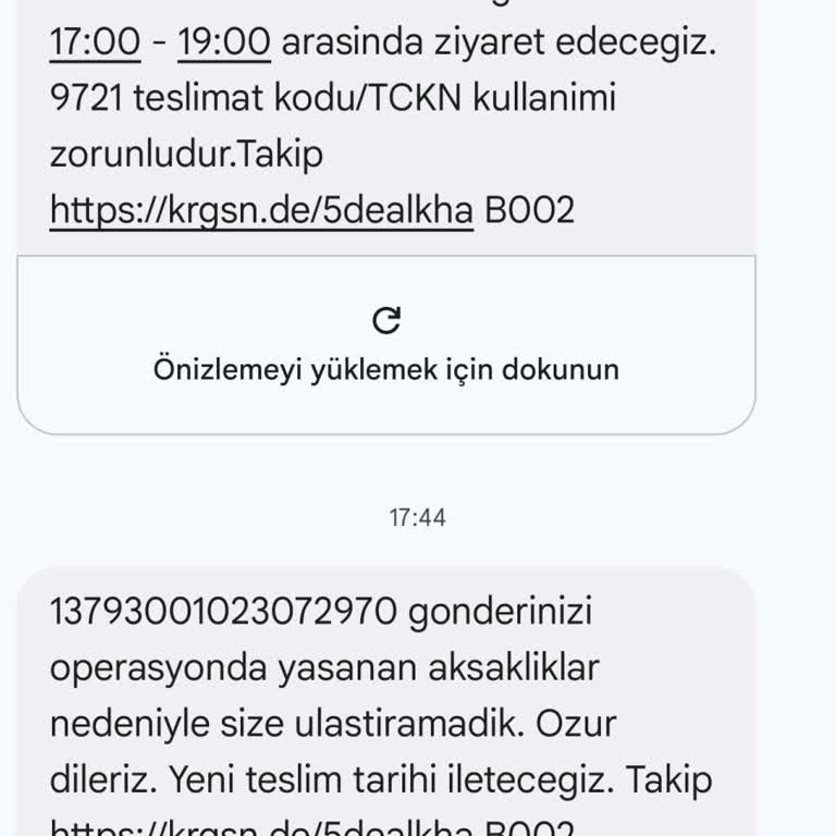 KARGOMsende Silivri Bölgesi Kargonun Teslim Edilmemesi.