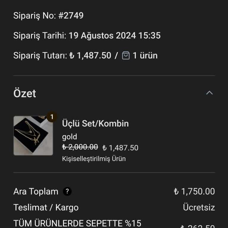 B'Gallery Jewelery İnternetten Yapılan Alışverişte Geri Dönüş Sorunu
